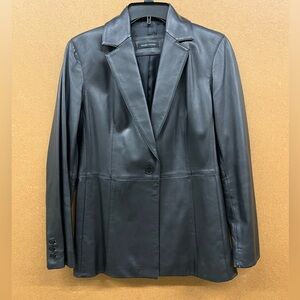 Valerie Steven’s Black Leather Blazer